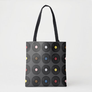 Colorful Vinyl Record classic Tote Bag