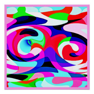 Colorful Vivid Abstractions Pattern Poster