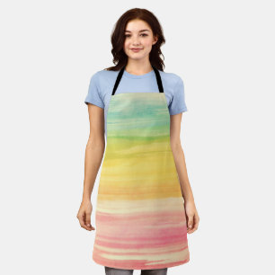 Colorful Watercolor Brushstrokes Apron