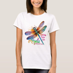 COLORFUL WATERCOLOR DRAGONFLY & INSPIRATION T-Shirt