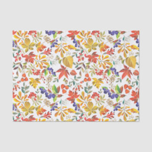 Colorful Watercolor Fall / Autumn Foliage Tissue Paper