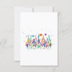 Colorful Watercolor Flowers Invitation