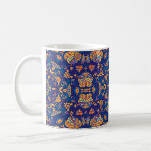 Colorful watercolor kaleidoscope mandala. Oriental Coffee Mug