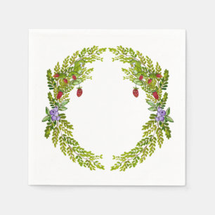 Colorful watercolor pattern of berries mouse mat c napkin