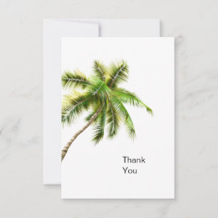 Colorful Watercolor Tropical Palm Baby Shower  Thank You Card