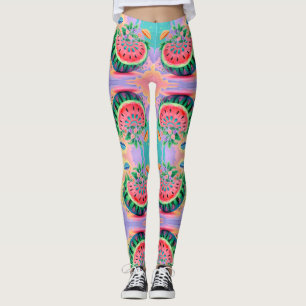 Colorful watermelon leggings