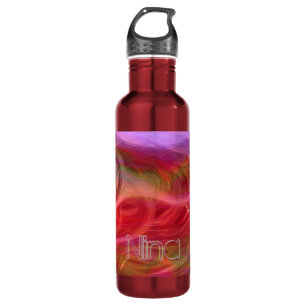 Colorful Waves Abstract Art 24oz Water Bottle