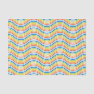 Colorful Wavy Lines Tissue Paper