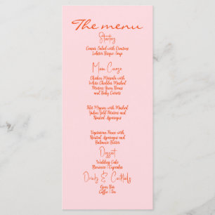 Colorful Whimsical Vintage Handwritten Style  Menu