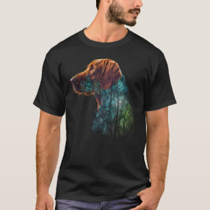 Colorful Wilderness Nature Vizsla Reflection T-Shirt