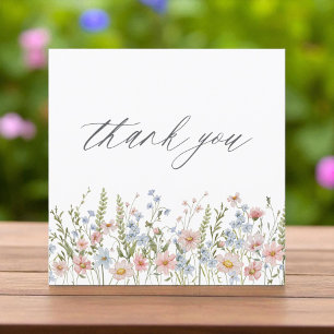 Colorful Wildflower Bridal Shower Thank You Card
