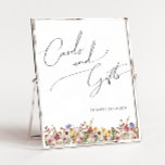 Colorful Wildflower | Cards and Gifts Sign<br><div class="desc">This colorful wildflower | cards and gifts sign is perfect for your simple, whimsical boho rainbow summer wedding. The bright, enchanted pink, yellow, orange, and gold color florals give this product the feel of a minimalist elegant vintage hippie spring garden. The modern design is artsy and delicate, portraying a classic...</div>