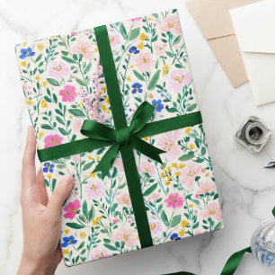 Colorful Wildflower Floral  Wrapping Paper