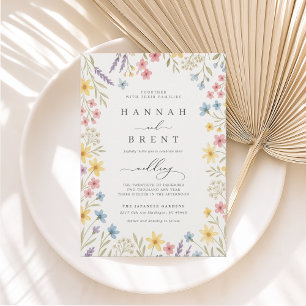 Colorful Wildflower Garden Wedding Invitation