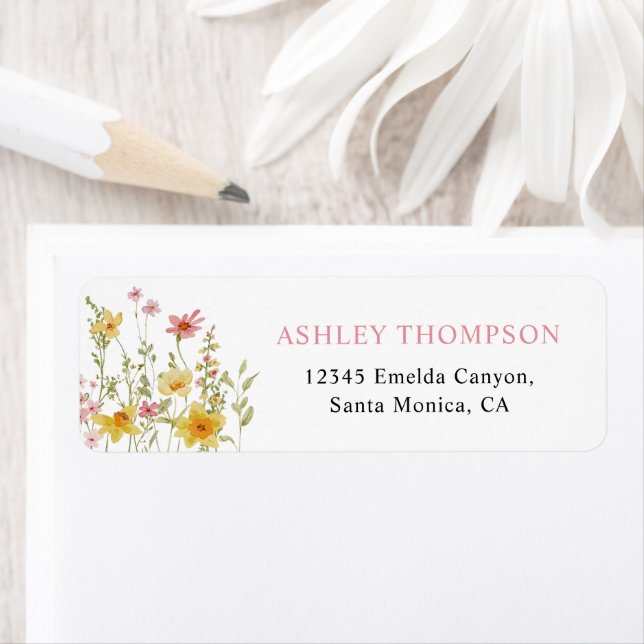 Colorful Wildflower Graduation Party Address (Insitu)