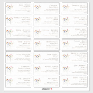 Colorful Wildflower   Guest Address Labels