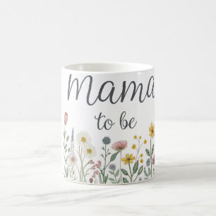 Colorful Wildflower Mama To Be Floral Baby Shower  Coffee Mug