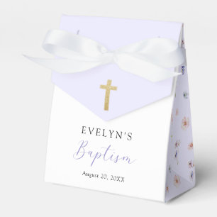 Colorful Wildflower Meadow Girl Baptism Favor Box