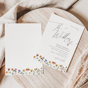 Colorful Wildflower The Wedding Of Invitation