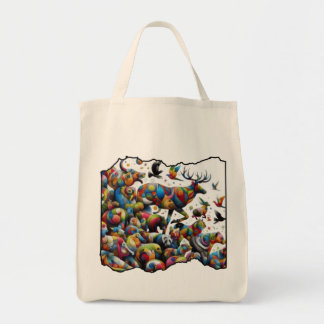 Colorful Wildlife — wild bursts Tote Bag