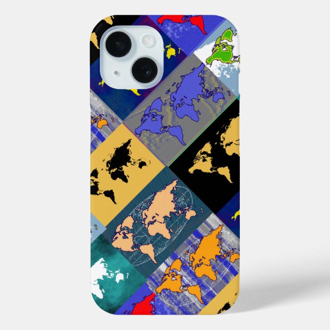 Colorful World Atlas Case-Mate iPhone Case (Back)