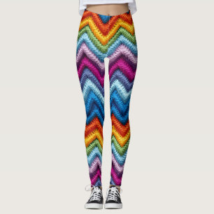 Colorful zigzag leggings