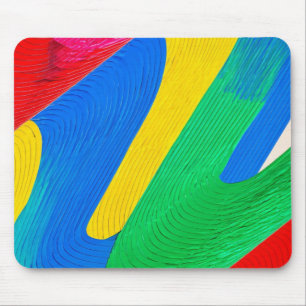 Colorful Zigzag Shapes Mouse Pad