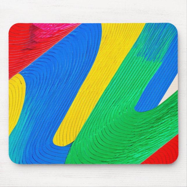 Colorful Zigzag Shapes Mouse Pad (Front)