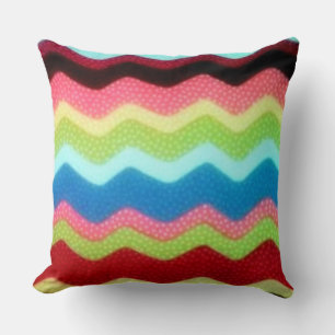 Colorful Zigzags Throw Pillow