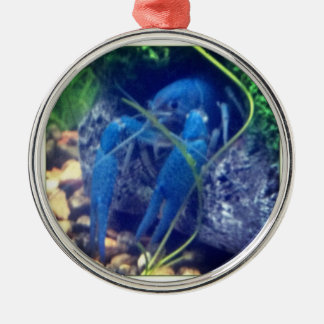 colorfull blue lobster metal ornament