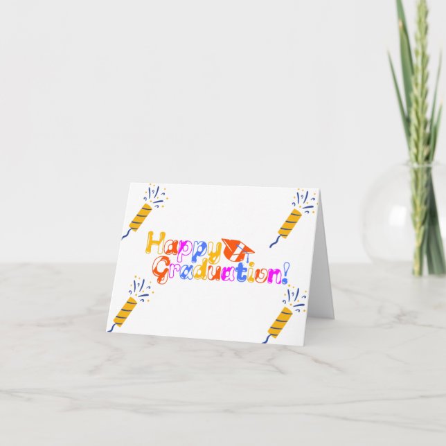 Colorfull Graduation Card (Front)