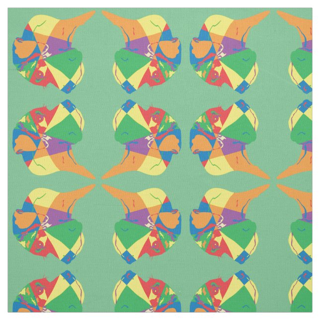 Colorfull Great Dane Fabric (Swatch)