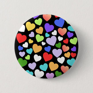 Colorfull heart sticker 2 inch round button