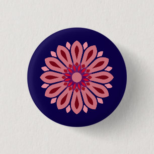 COLORFULL MODERN FLOWER GIFT DAUGHTER SISTER MOM 1 INCH ROUND BUTTON
