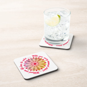 COLORFULL MODERN FLOWER GIFT DAUGHTER SISTER MOM COASTER