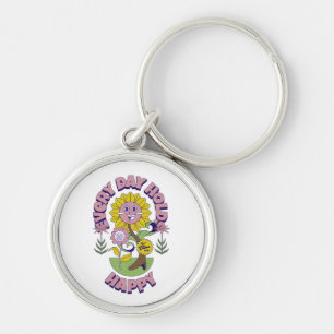 COLORFULL MODERN FLOWER GIFT DAUGHTER SISTER MOM KEYCHAIN