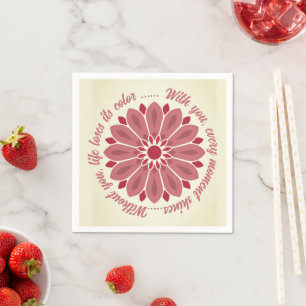 COLORFULL MODERN FLOWER GIFT DAUGHTER SISTER MOM NAPKIN