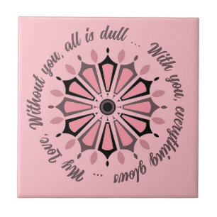 COLORFULL MODERN FLOWER GIFT DAUGHTER SISTER MOM TILE