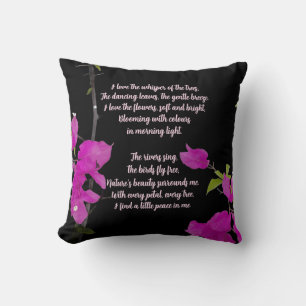 COLORFULL NATURE FLOWER GIFT DAUGHTER SISTER MOM THROW PILLOW