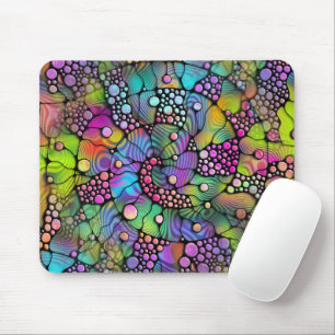Colorfully Dots Spirals Hand Painting 1 Mouse Pad