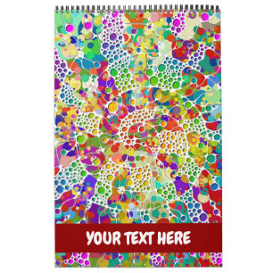 Colorfully Dots Spirals Hand Painting 2 Calendar