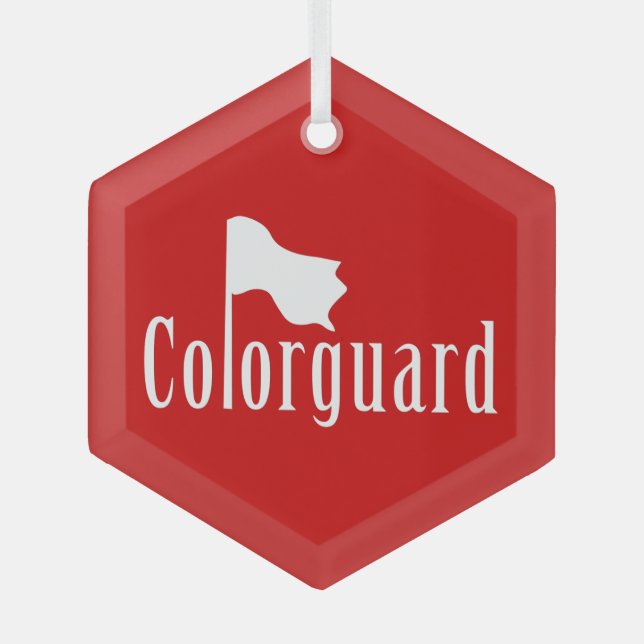 Colorguard Flag Text Ceramic Ornament (Front)