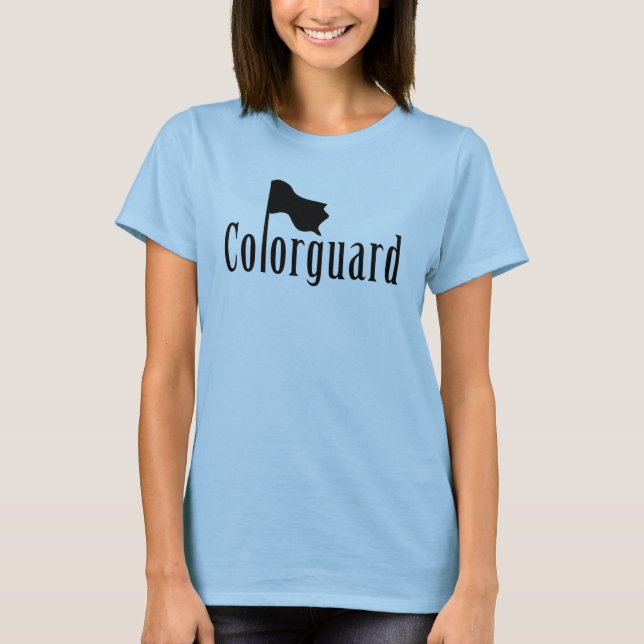 Colorguard Flag Text  T-Shirt (Front)