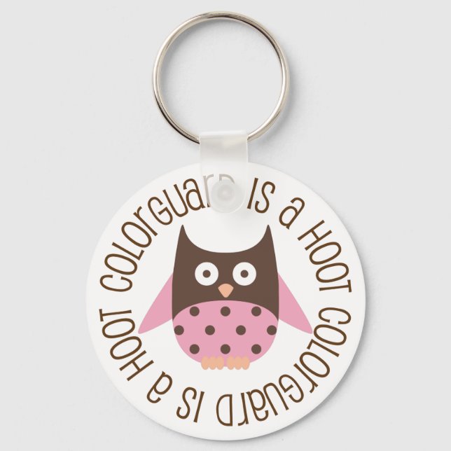 Colorguard is A Hoot Owl Keychain (Front)