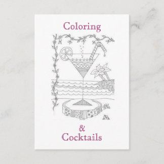 Coloriage & Cocktails Invitations Filles Fête de n