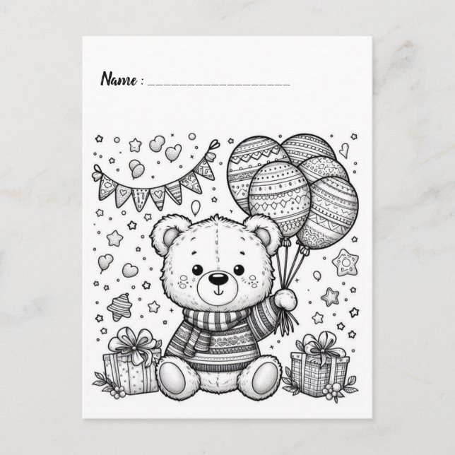 Colorie-moi Panda | Cartes d'activité pour enfants (Devant)