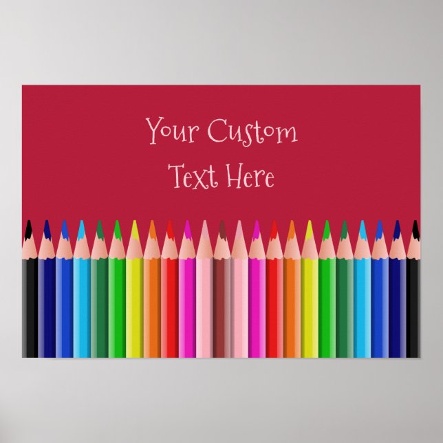 Colorier des crayons poster personnalisé (Devant)