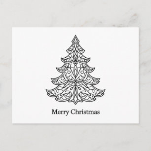 🖤 Coloriez-moi joyeux – Carte postale DIY d'arbre