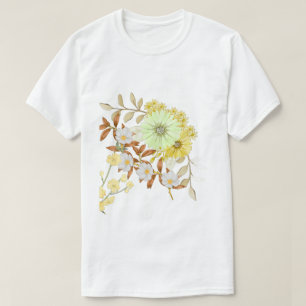Coloring Flowers Art Design   Floral Coloring T-Shirt