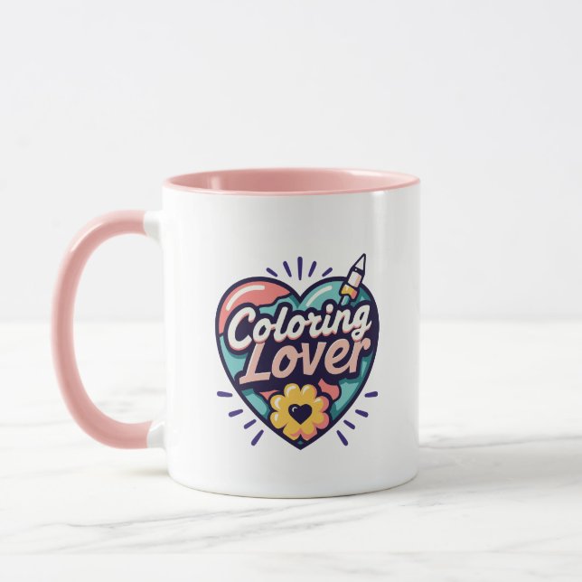 Coloring Lover Mug – Funny Personalized Gift (Left)